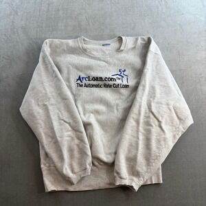 Champion ArcLoan.com Reverse Weave Style‎ Crewneck Sweatshirt Gray Men's XL